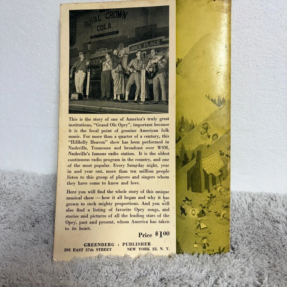 Vintage 1953 Grand Ole Opry Book William R McDaniel Hank Williams Nashville TN